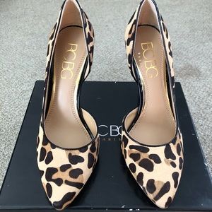 BCBG leopard heels
